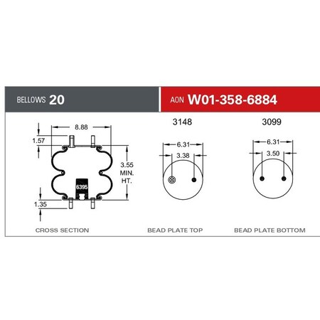 Firestone 20F CB 2X1/2ST 3/4CF1/2ST, W013586884 W013586884